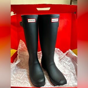 Hunter Women's Original Tall Rain Boot (10 US, Black/MATT)